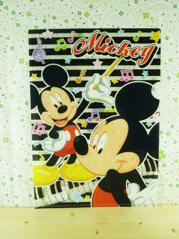 【震撼精品百貨】Micky Mouse 米奇/米妮  L夾-黑鋼琴 震撼日式精品百貨