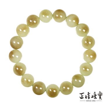 【正佳珠寶】和田玉青黃口料 高品沁糖黃口 11.6-11.8mm 和田玉手珠