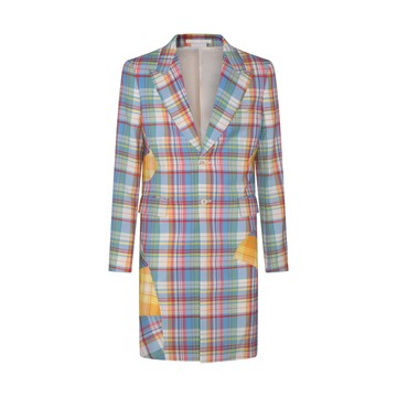Comme Des Garcons Homme Plus - Blue And Yellow Wool Blend Check Coat
