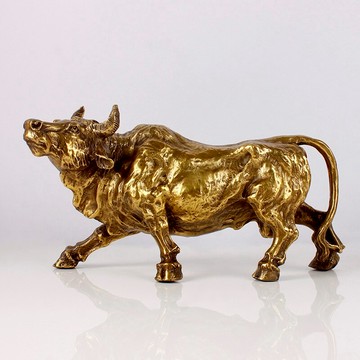 銅牛擺件純銅華爾街銅牛家居工藝品客廳辦公桌裝飾品擺設牛氣沖天