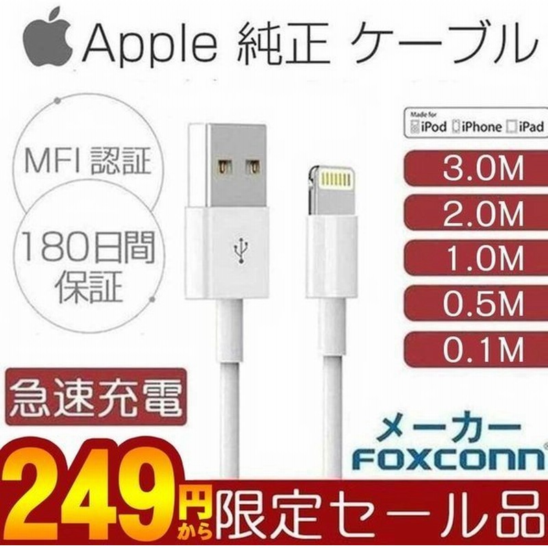 卸売 50cm 1m 2m iPhone 充電ケーブル Lightning ケーブル 高品質 Apple MFI認証品 充電器 ライトニング 断線強い  丈夫 iPadに対応 2.4A 急速充電 discoversvg.com