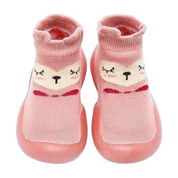 寬頭防滑透氣膠底學步鞋 - 高筒  24~25(14.5cm)  愛心粉貓