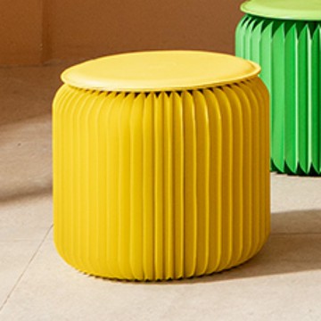 彩色風琴凳 檸檬黃