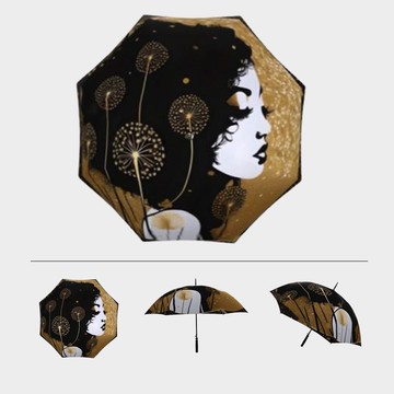 帶女孩的雨傘  防水  可開合折疊雨傘