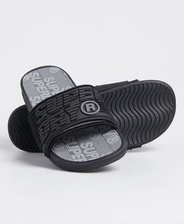 Superdry Men's Men's Premium Crewe Sliders Black - Size: M