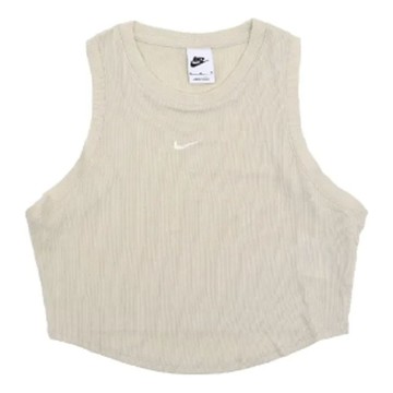 (WMNS) Nike Sportswear Essentials Ribbed Cropped Tank Top 'White'