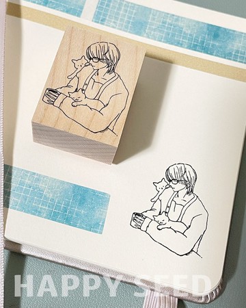 貓男孩 午茶時光 【40公釐×30公釐】