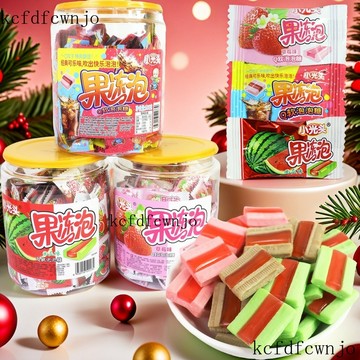 新品上架   小光頭果凍西瓜果味泡泡糖夾心軟糖軟糖果兒童懷舊零食混閤味 TKSG