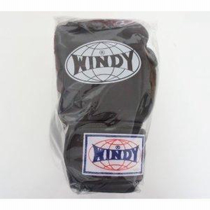 本革製WINDYボクシンググローブ 10oz 黒 キックボクシング