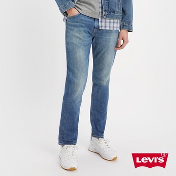 Levis 男款 上寬下窄 502舒適窄管牛仔褲 / 精工中藍染刷白 / 彈性布料 熱賣單品