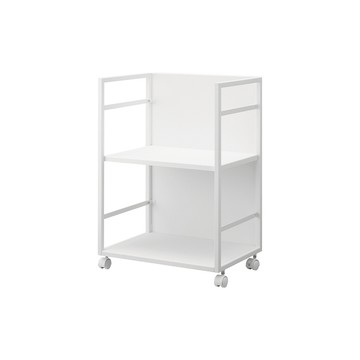 日本【YAMAZAKI】tower可調式雙層置物推車(白)