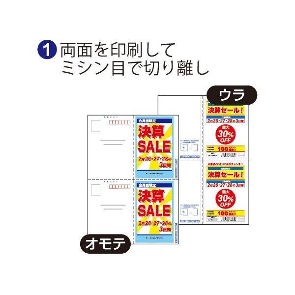 (まとめ) ヒサゴ マルチプリンタ帳票簡易個人情報保護はがき A4 2面 BP2047 1冊(20シート) 〔×10セット〕