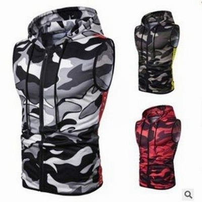 タンクトップ メンズ フード付き ブルゾン ノースリーブ カジュアル 迷彩 プリント かっこいい ファッション トップス 春夏 春 通販 Lineポイント最大get Lineショッピング