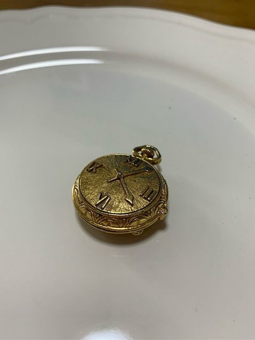 Vintage  Florenza金色懷錶珠寶盒、飾品盒