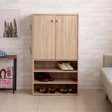 【TZUMii】好收納二門三格鞋櫃 附鞋叉 半開放式鞋櫃 玄關櫃 收納櫃