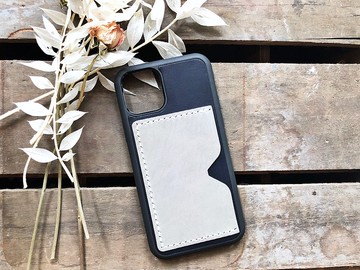 拼色咭位手機殻 皮革DIY材料包 iPhone17 Pro Xs XR 好好縫 刻名