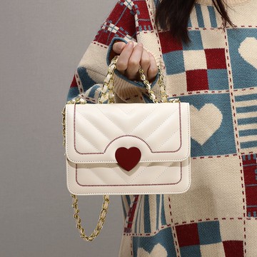 Viney包包新款小眾包包女包斜挎包夏百搭級感小方包真皮鏈條包