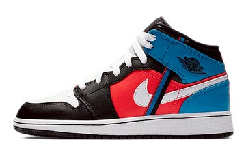 JORDAN 1 MID TRI COLOR RIBBONS GS