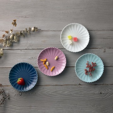 石丸波佐見燒 - 八重菊小盤 (4件組)  - 12.5 cm