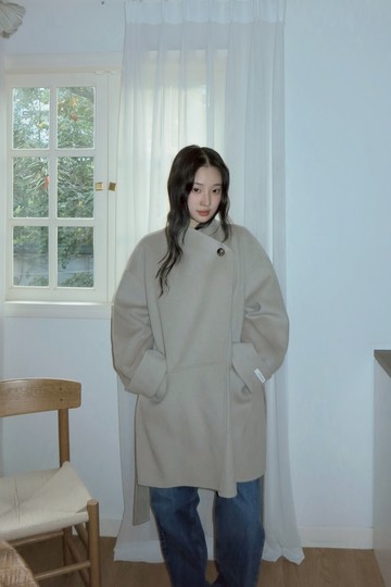 【自訂款】美的不知天為何物100%羊毛手工輕暖大衣(質感燕麥)