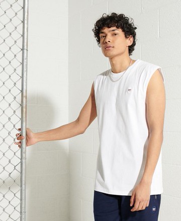 Superdry Men's Men's Organic Cotton Collective Oversized Vest White / Optic - Size: Xxl