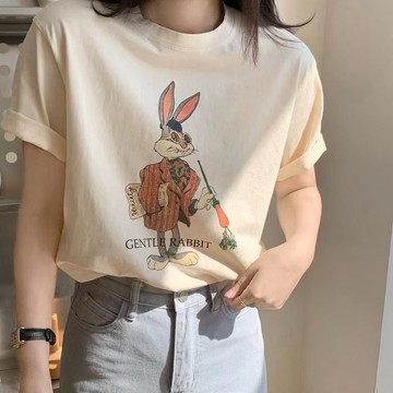 免運 夏天女裝 韓系 100%純棉 寬鬆 t恤  短袖t恤 oversize 中大尺碼 shirt 大碼上衣 1920
