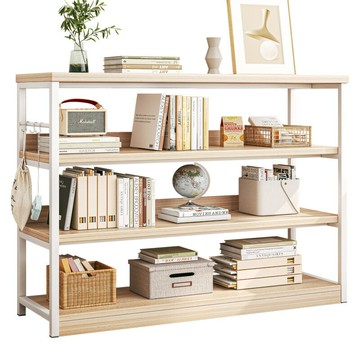 客廳置物架落地 書架 多層收納架子家用展示架靠墻一體儲物貨架矮櫃[DD280108]