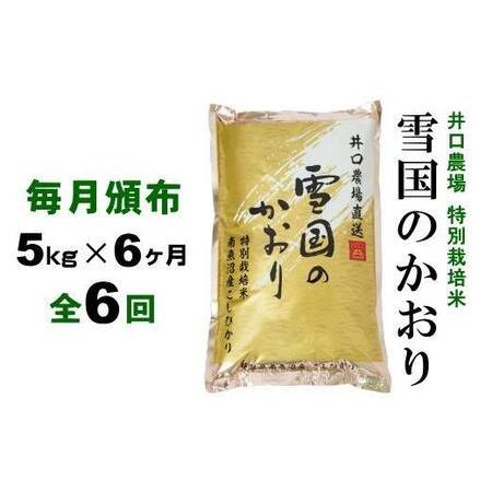 ふるさと納税 南魚沼産コシヒカリ「雪国のかおり」５kg毎月頒布（６ヶ月  全６回） 新潟県南魚沼市