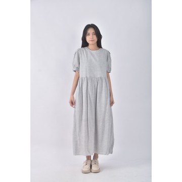 (S) slowand x your mood韓牌質感格紋藍色洋裝二手衣