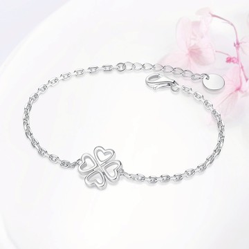 【Majalica】925純銀．愛心幸運草．時尚手鍊
