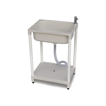 中型塑鋼洗衣槽/水槽/附蓮蓬頭立式固定座