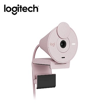 羅技 logitech BRIO 300 網路攝影機 視訊鏡頭 視訊攝影機-玫瑰粉