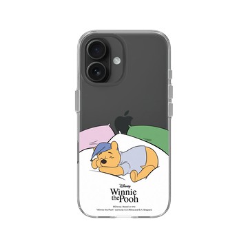 iPhone 16 Clear Case（相機按鈕） 透明 - 迪士尼-小熊維尼 Disney Winnie The Pooh - 枕頭上的維尼