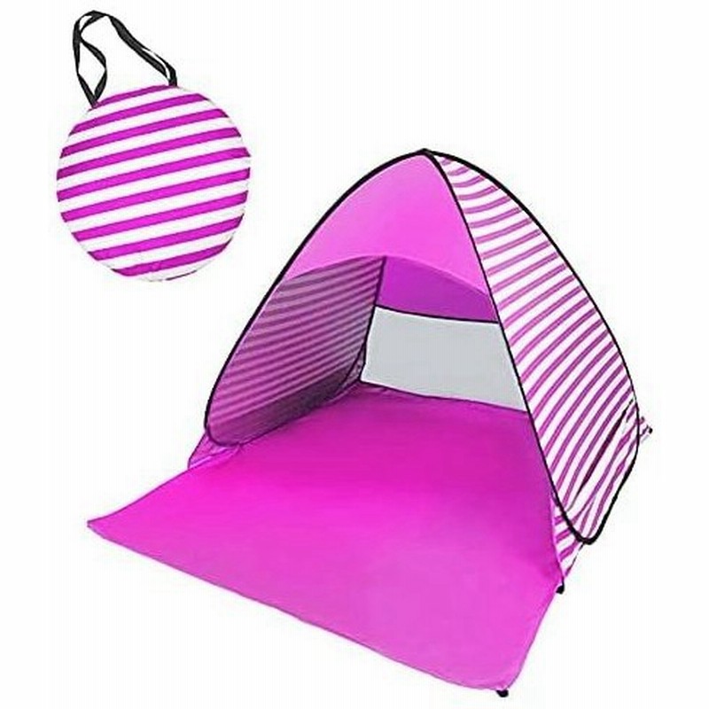 サンシェードテント ワンタッチ テント Fanyueng 2人用 3人用 5秒設置 ポップアップテント 超軽量 ピンク ストライプ 3人 通販 Lineポイント最大0 5 Get Lineショッピング