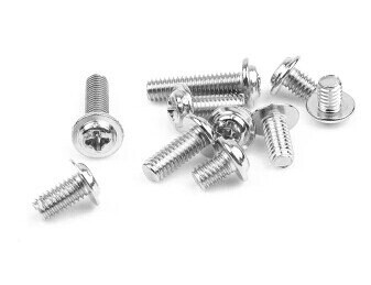 十字圓頭帶墊螺釘十字帶墊螺絲鍍鋅盤頭帶介子機絲M3 3*8 3*10