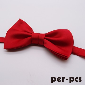 per-pcs 紳士品味緞面蝴蠂結領結_絲質紅(005-20)
