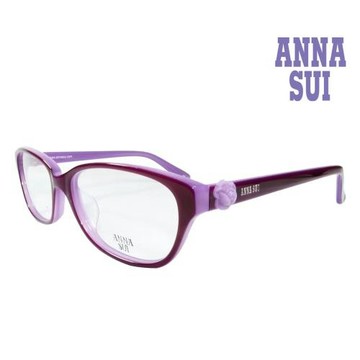 【ANNA SUI 安娜蘇】立體復古紫薔薇造型眼鏡-浪漫紫(AS625-770)