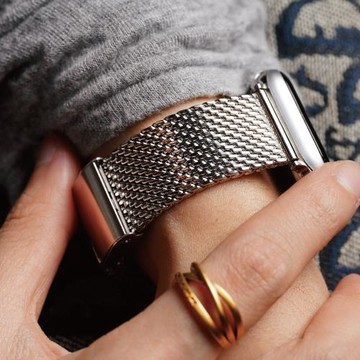 ALLTIME │完全計時│Apple watch通用錶帶三色粗米蘭不銹鋼帶
