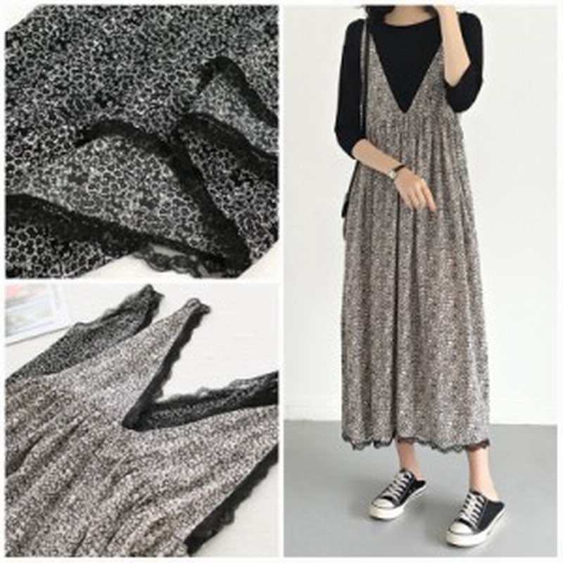 ワンピース 小花柄ワンピース レディース 黒 ブラック レース 小花柄 Vネック ノースリーブ ドレープ裾 清楚 すっきり感 好印象 モノトー 通販 Lineポイント最大1 0 Get Lineショッピング