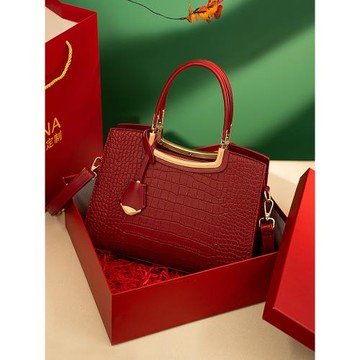 紅色女士媽媽包大氣結婚手提婚包喜婆婆婚宴包實用型禮物日常可用