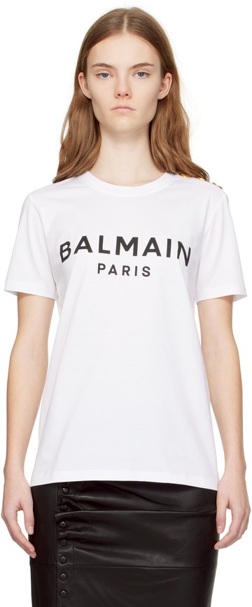 Balmain 白色 Balmain Paris T 恤
