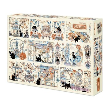 botop - Botop Fusion 元代黑貓 1000片正版拼圖 進口藍卡紙 51156
