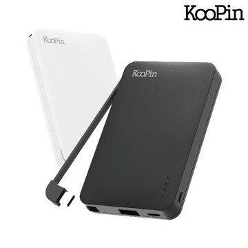 KooPin 8208 極簡風自帶線 Type-C 行動電源(5000mAh)