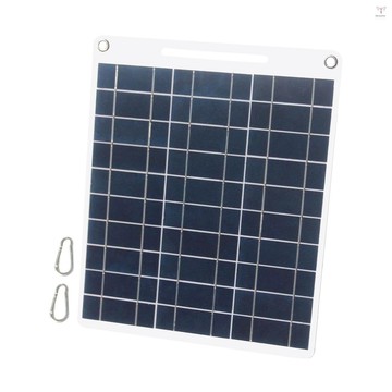 13w 5V 太陽能電池板帶雙 USB 端口 2PCS 登山扣多晶矽太陽能電池板,適用於戶外露營登山遠足旅行兼容 iPh