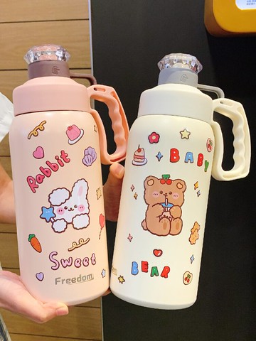 保溫壺家用熱暖水瓶壺大容量304不銹鋼便攜保溫瓶吸管水壺辦公室