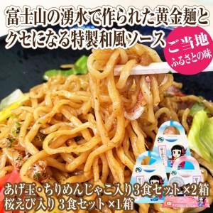 ふるさと納税 富士山やきそば 富士山の湧水で作られた黄金麺と特製和風ソース9食セット ご当地 お土産(a1042) 静岡県富士市