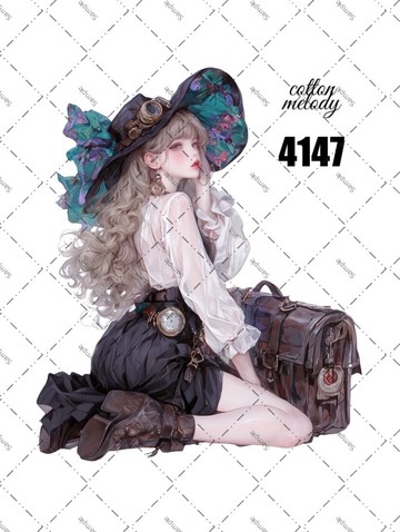 original sticker no.4147 人物貼紙 原創貼紙 原創人物貼紙 裝飾貼紙 cotton melody