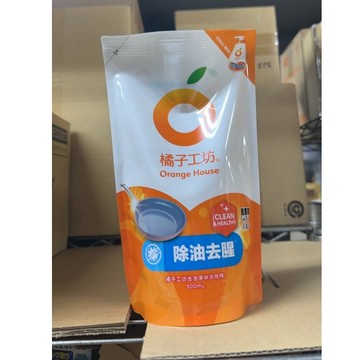 ✨台灣品牌📦 全新升級 橘子工坊 去油淨味碗盤洗滌液 補充包 500ml 深層淨味 洗碗精 奶瓶清潔劑 #丹丹悅生活