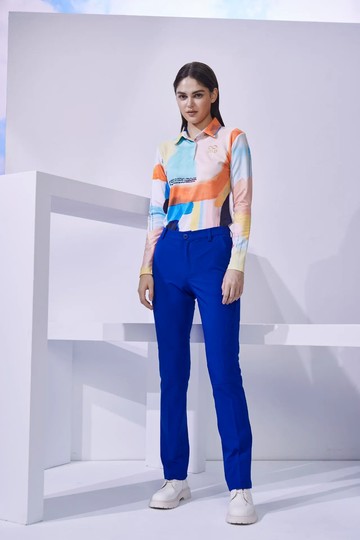 時尚休閒 服飾POLO衫 藝術風采女長袖上衣