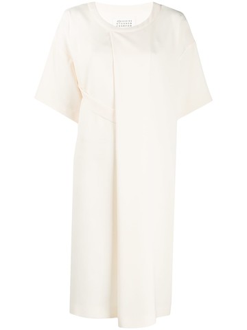 Maison Margiela - oversized asymmetric dress - women - Polyethylene/Cupro/Triacetate - 40 - Neutrals